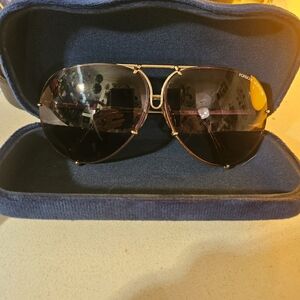 Porsche Design Aviator Sunglasses - Dark Smoke Lenses